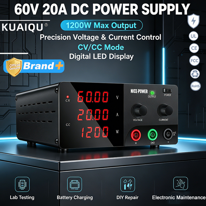 High Power 60V 20A Bench Power Supply - Fuente de Alimentación de Banco de